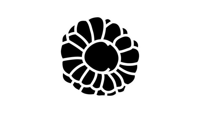 raspberry summer juicy line icon animation