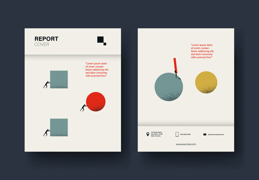 Business Challenge Annual Report Cover Template