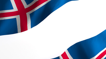 national flag background image,wind blowing flags,3d rendering,Flag of Iceland