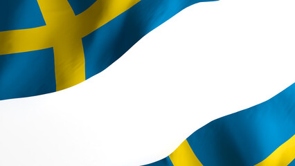 national flag background image,wind blowing flags,3d rendering,Flag of Sweden