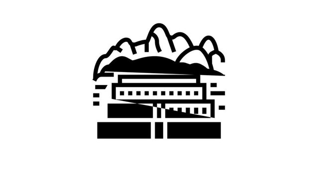 valley of kings line icon animation