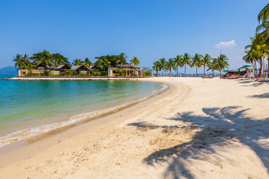 Luxury tropical beach resort at Day in Kota Kinabalu, Malaysia