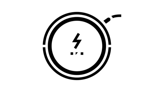 wireless charging pad glyph icon animation