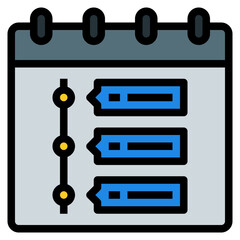 timeline filled outline icon