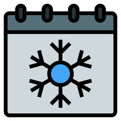 winter filled outline icon