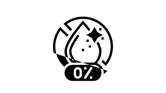 alcohol free cosmetic glyph icon animation