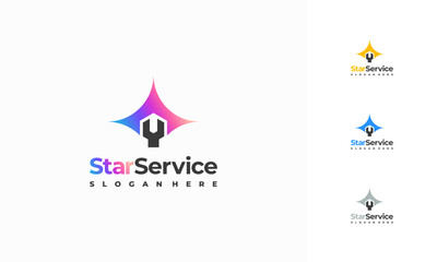 Star Service logo designs concept vector, Service Mechanic logo template icon