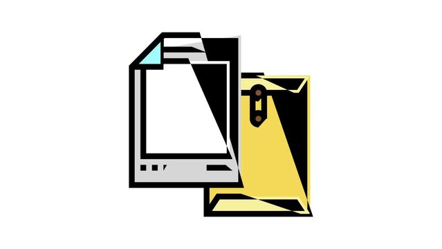 bond paper list color icon animation