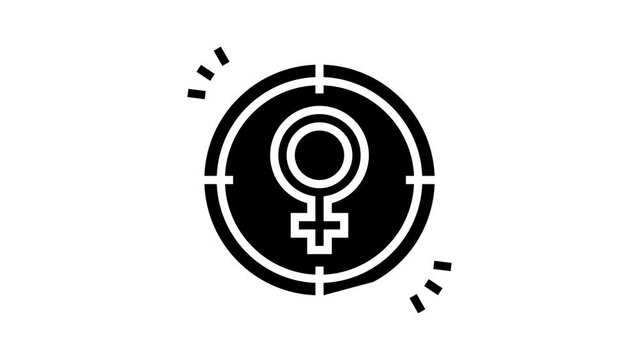 sexism social problem line icon animation