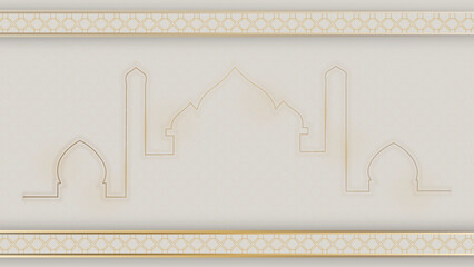 Luxury white mandala background with golden arabesque pattern Arabic Islamic east style. Decorative mandala for print, poster, cover, brochure, flyer, banner.