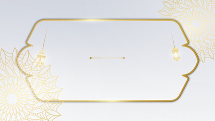 Luxury white mandala background with golden arabesque pattern Arabic Islamic east style. Decorative mandala for print, poster, cover, brochure, flyer, banner.