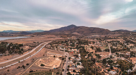 Sweetwater Reservoir and highway 125 in San Diego County. 