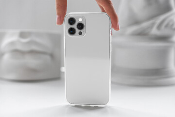 iPhone transparent clear phone case mockup