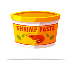 Shrimp paste vector isolated illustration