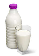 Milk Bottle and Glass