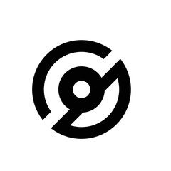 c, o, d letter logo shaped like a cd, suitable for companies related to music etc