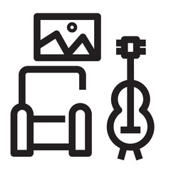 chair furniture guitar interior living room picture sofa