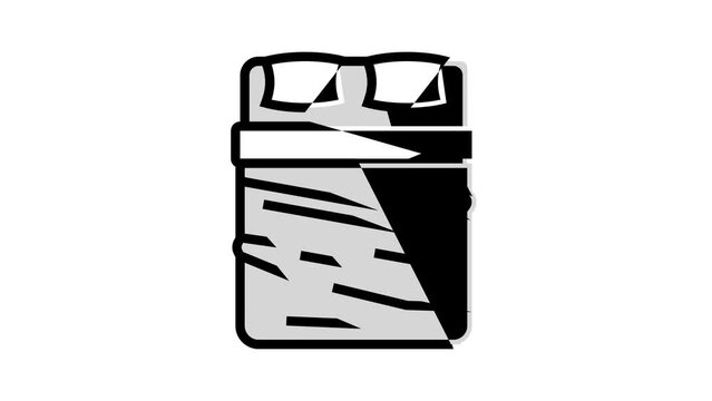 sheets silk bed color icon animation