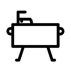 Clean Iron Laundry Machine Stand Steam Wash Icon
