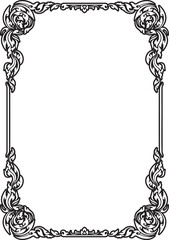 Vertical Design of Thailand flower square frame border, stencil, invitation, greeting, printing, advertise vintage concept	