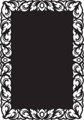 Vertical Design of Thailand flower square frame border, stencil, invitation, greeting, printing, advertise vintage concept	