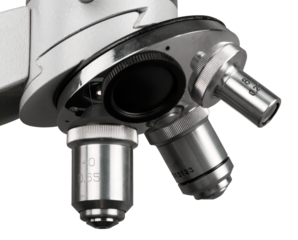 Closeup of Microscope Lenses