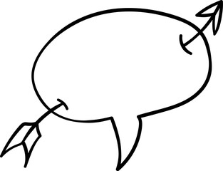 Hand Drawn Arrow Doodle Vector Illustration