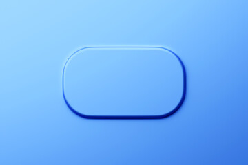 3D illustration blue rectangle frame  for text on a blue  background. Cover illustration