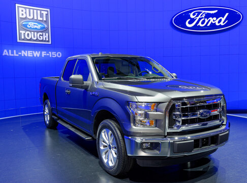 TORONTO, CANADA-FEBRUARY 14, 2014: Ford F-150 at the 2014 Canadian International Auto Show in Toronto    