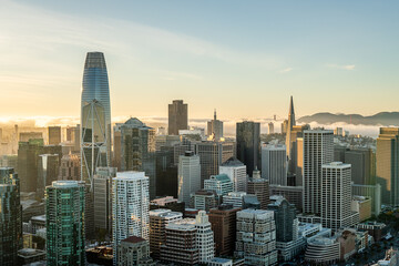 Fototapeta na wymiar Aerial shots over the San Francisco