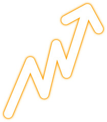 Glowing Neon Arrow Doodle Transparent PNG