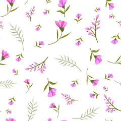 Vector flower seamless pattern. Perfect for modern wallpaper, fabric, home decor, and wrapping projects.