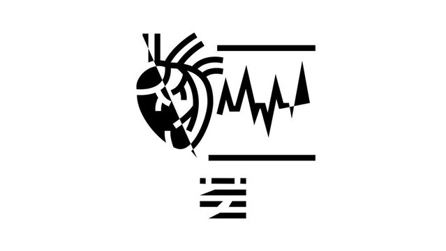 irregular heartbeats line icon animation