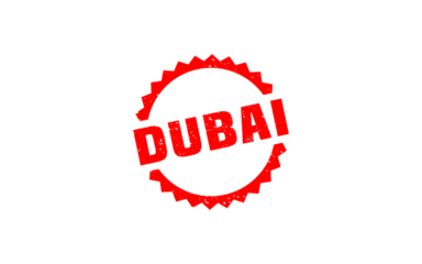 DUBAI stamp rubber with grunge style on white background