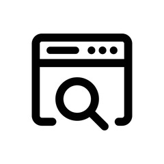 Search Web icon - vector illustration . Search, Web, Browser, Internet, Website, Find, Webpage, page, site, line, outline, icons .