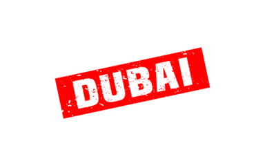 DUBAI stamp rubber with grunge style on white background