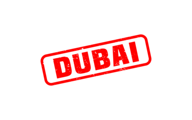 DUBAI stamp rubber with grunge style on white background