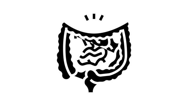 gastrocolic reflex glyph icon animation
