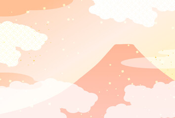 Fototapeta premium 和柄をあしらった美しい背景。正月の背景イラスト。