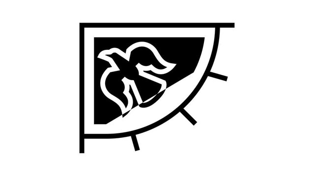 flag viking line icon animation