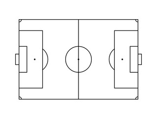 A football pitch also known as a football field, soccer field or soccer pitch for Art Illustration, Apps, Website, Pictogram, Infographic, News, or Graphic Design. Format PNG