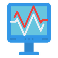 pulse monitor heart rate medical icon