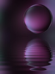 abstract background with glowing sphere