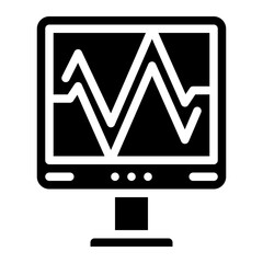 pulse monitor heart rate medical icon