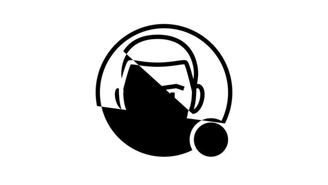 new usel male line icon animation