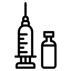 medical medicine syringe vaccine icon