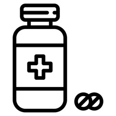 Obraz premium medicine medical healthy vitamin icon