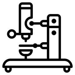 microscope testing laboratory lab medical icon