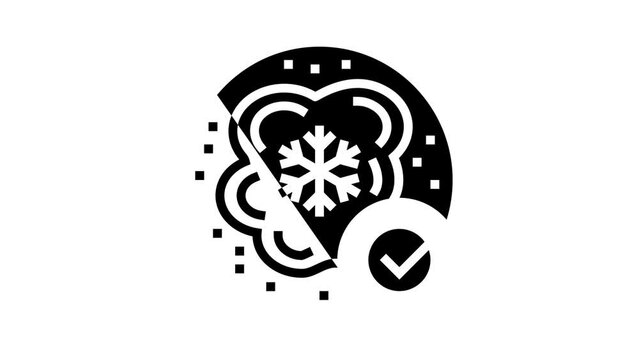 cryosurgery freeze glyph icon animation