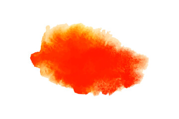 Colorful watercolor spot on isolated white background. Colored aquarelle sample. Hand drawn watercolour art